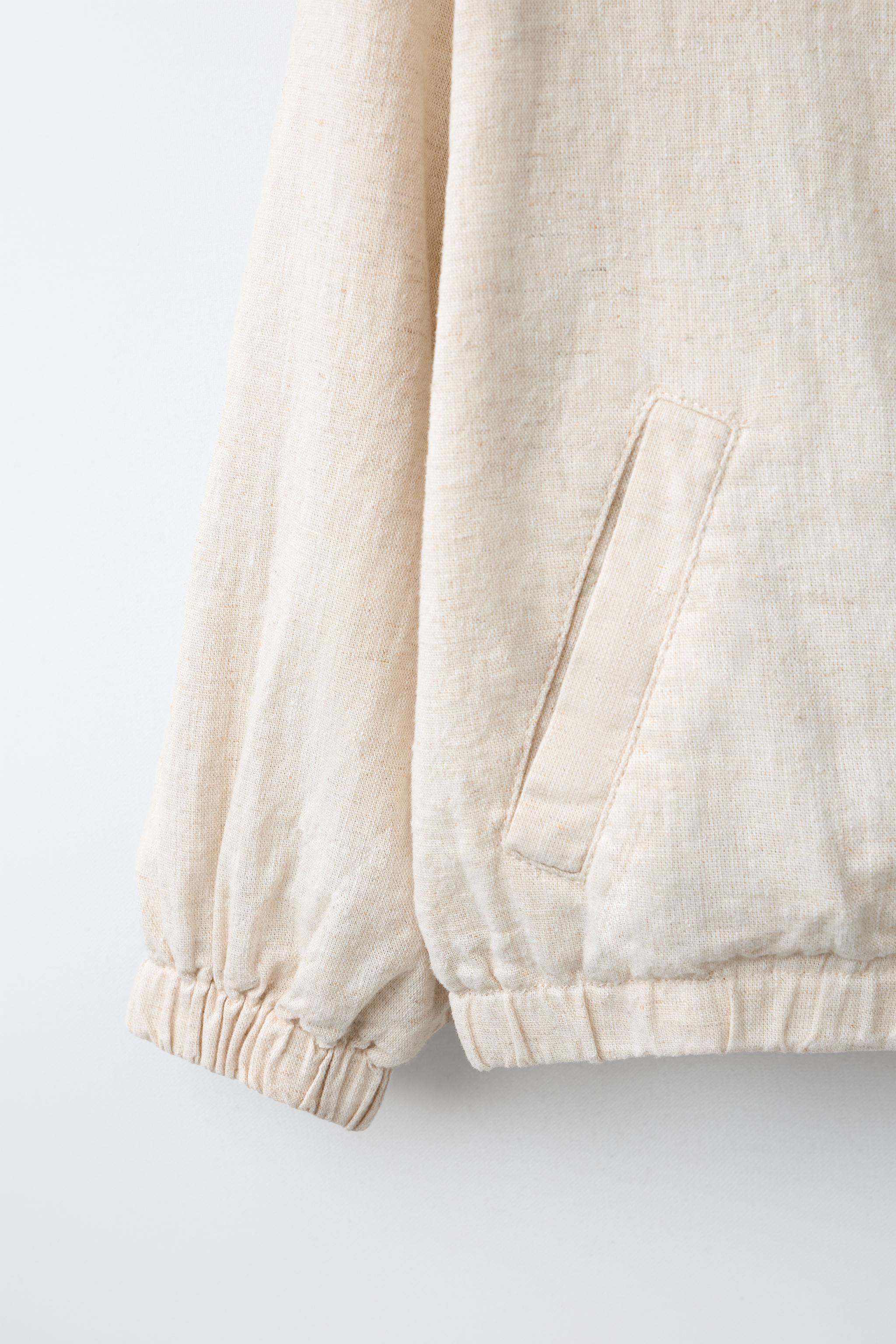 BLOUSON BOMBER LIN/COTON